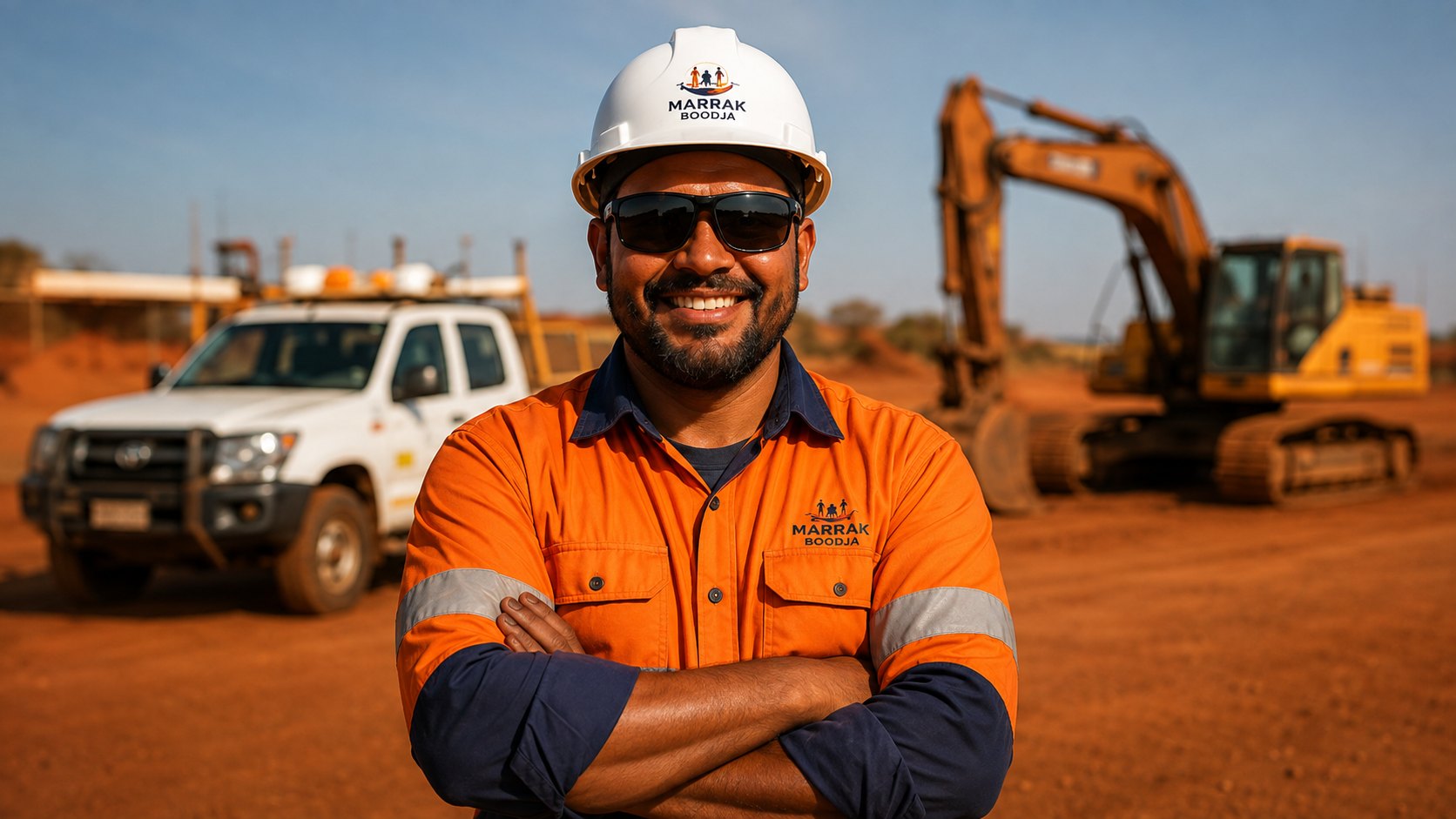 Marrak Boodja mine-site worker operating machinery